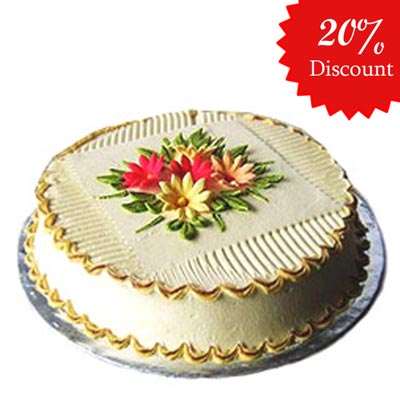 "Festive Delight - 2 kg Fresh Cream Cake (Cake on Discount) - Click here to View more details about this Product